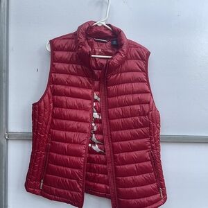 Tommy Hilfiger Red Quilted Puffer Vest